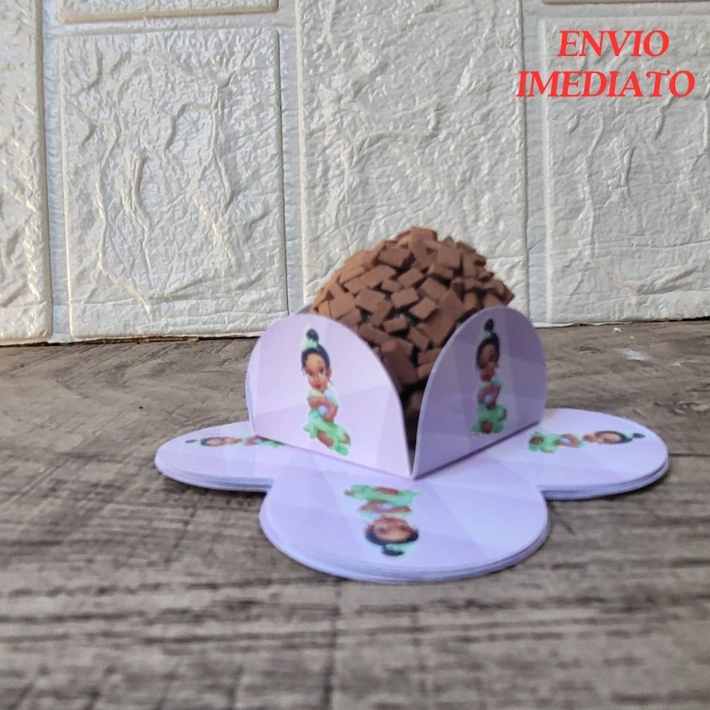 Forminhas p/Doces TIANA BABY /4 Petálas/ N.6 Festa Infantil Aniversário/Forminha/Brigadeiros/Docinhos