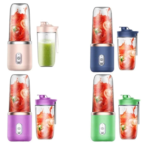 400ML Espremedor Elétrico Mini Liquidificador Portátil 6 Lâminas De Suco De Alimentos Misturador