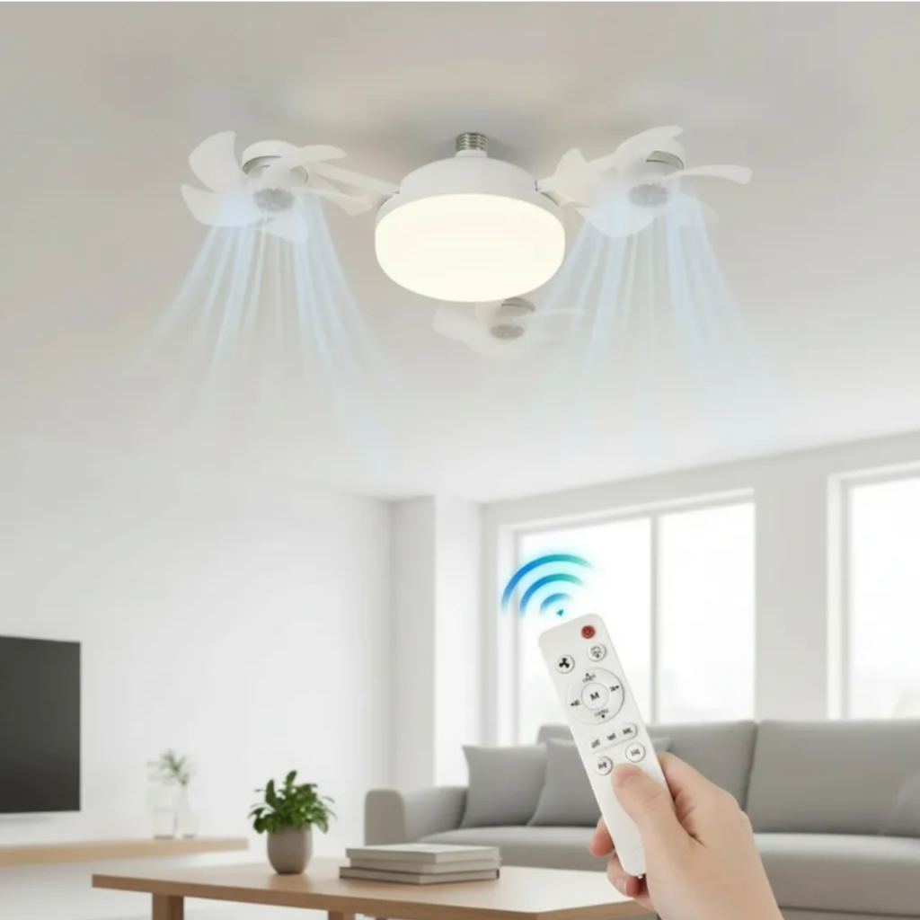 Ventilador de Teto Silencioso de 3 Modos Lâmpada 45 Cm Drone Dobravel Branco 127/220v — R$ 69,99 em Shopee, 36% OFF