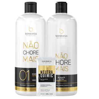 Borabella Kit Não Chore Mais Alisante Ultra 2x1 Litro + NeutraQuimic Neutralizante Capilar 20ml em Oferta na Shopee