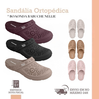Sapato Babuche Nellie BoaOnda Confortável Anatômico Palmilha Ortopédica Esporão Dor Nos Pés Fasciite em Oferta na Shopee