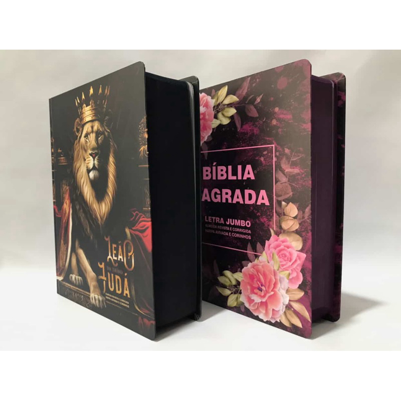 Kit 2 Bíblias Sagrada Letra Jumbo Com Harpa e Corinhos J8 em Oferta na Shopee