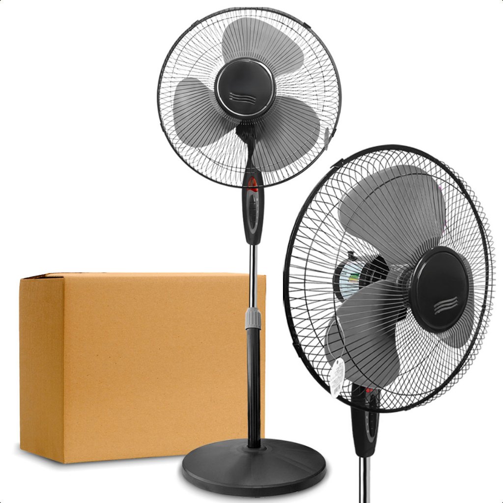Ventilador Torre Pedestal 127V 45W 3 Hélices Altura Ajustável Até 130cm em Oferta na Shopee