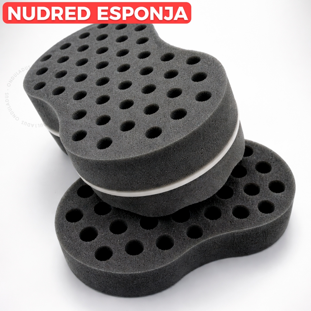 Kit 2 Esponja Nudred P e G Buchinha Modeladora Profissional Enrolar Cabelo AfroStyle