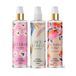 Kit 3 Body Splash Desodorante Corporal Rosa Selvagem em Oferta na Shopee