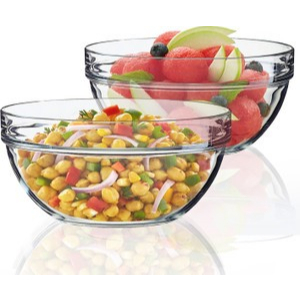 Tigela Vidro Multiuso Bowl Elegante Cozinha Moderna Vidro Transparente Servir Saladas Sobremesas
