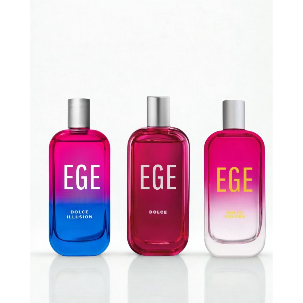 Kit C/3 Perfumes Femininos Egeo Dolce 1 Egeo Dolce Illusion 1 Egeo Dolce 1 Egeo Dolce Colors - 100ml
