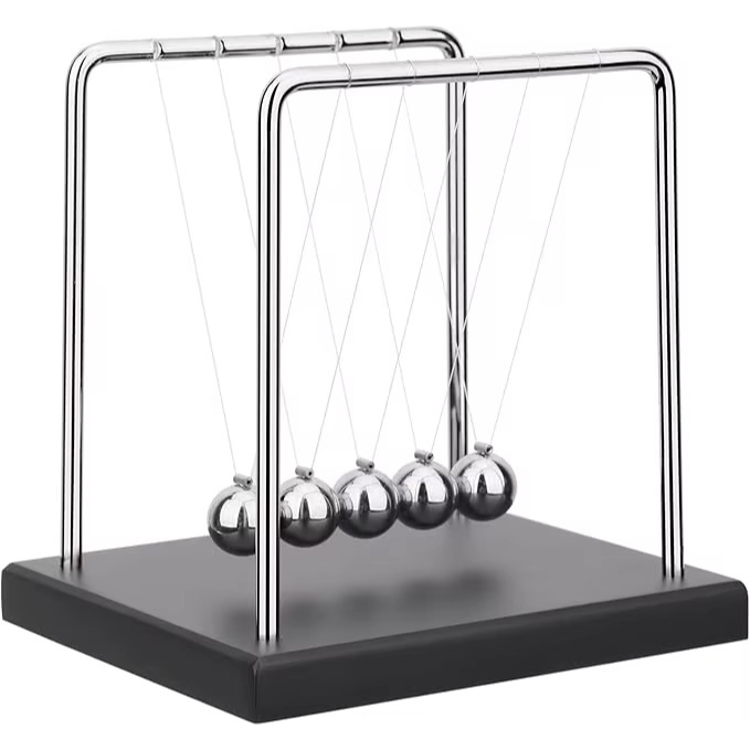 Pêndulo de Newton Enfeite Decoração p/ Sala Escritório Balance Balls 17,5CM