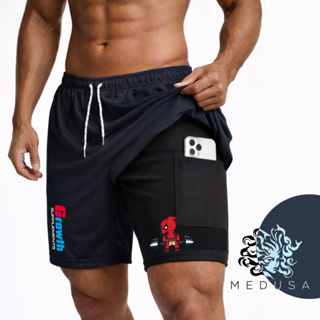 Bermuda De Compressão 2 Em 1 Dry Fit Com Elastano GROWTH DPLL, Ideal Para Treinos, Academia em Oferta na Shopee