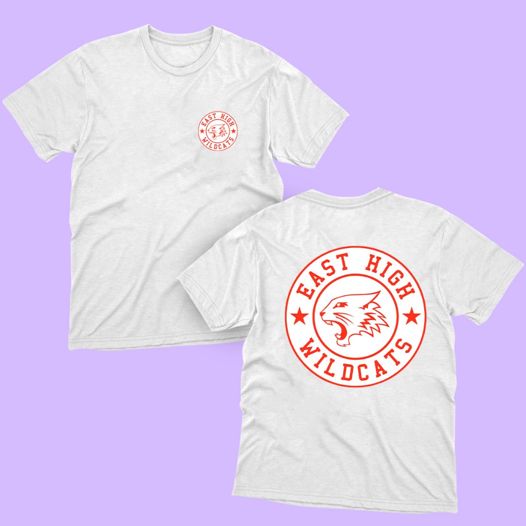 Camiseta East High - Wildcats Frente + Costas 100% Algodão Unissex