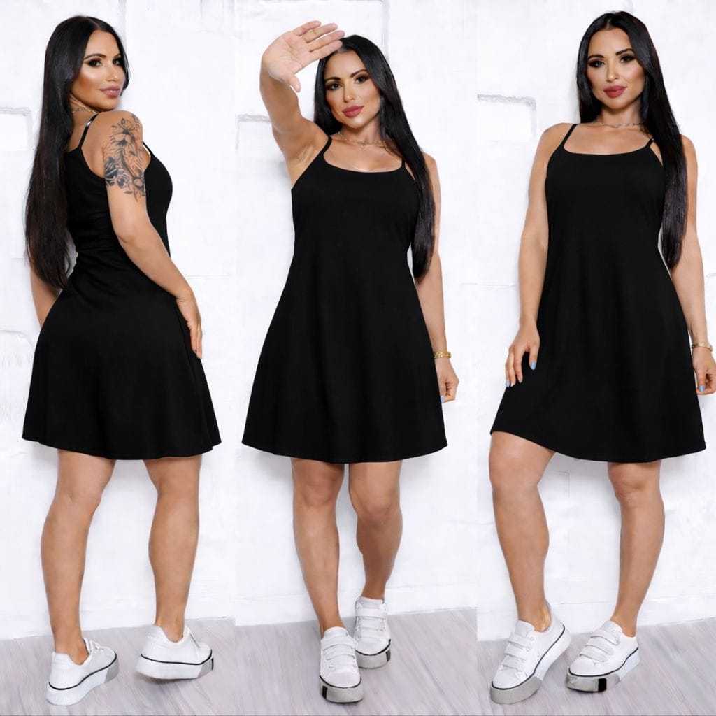 vestido  Envio Rápido moda verão alça fina confortavél em Oferta na Shopee