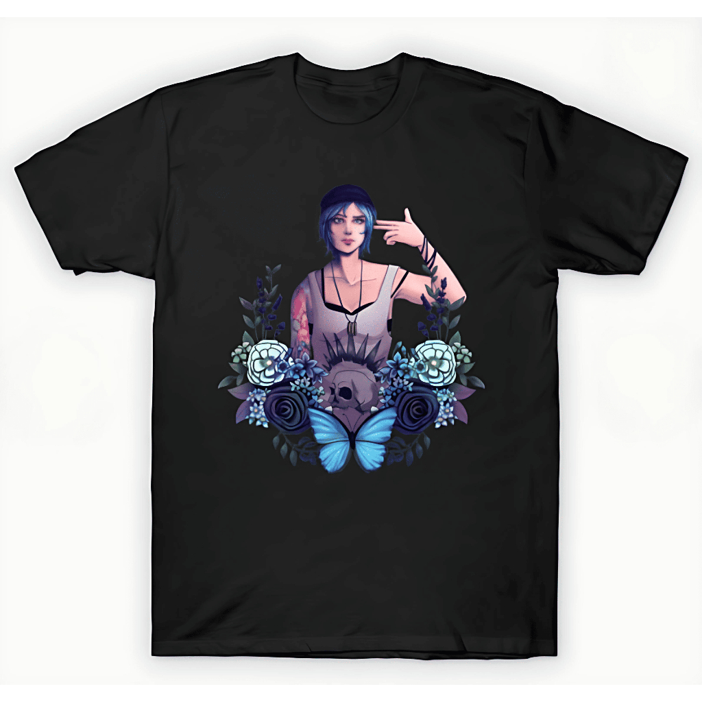 Camiseta Life Is Strange Unissex Adulto Infantil Estampa Borboleta Azul Algodão Confortável Geek