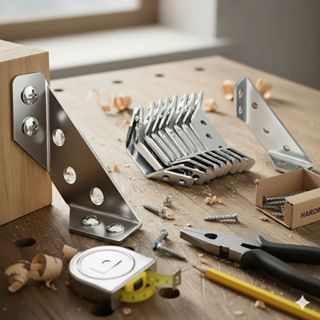 Kit 100 Conector de Canto de FERRO Cantoneira Junção de Canto Móveis de Madeira Universal Suporte Para Cantos em Oferta na Shopee