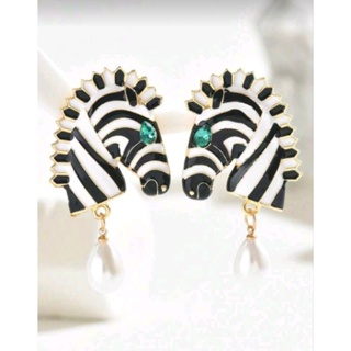 Brinco Zebra Vintage Retrô Maximalista Verão Praia Carnaval Divertido em Oferta na Shopee