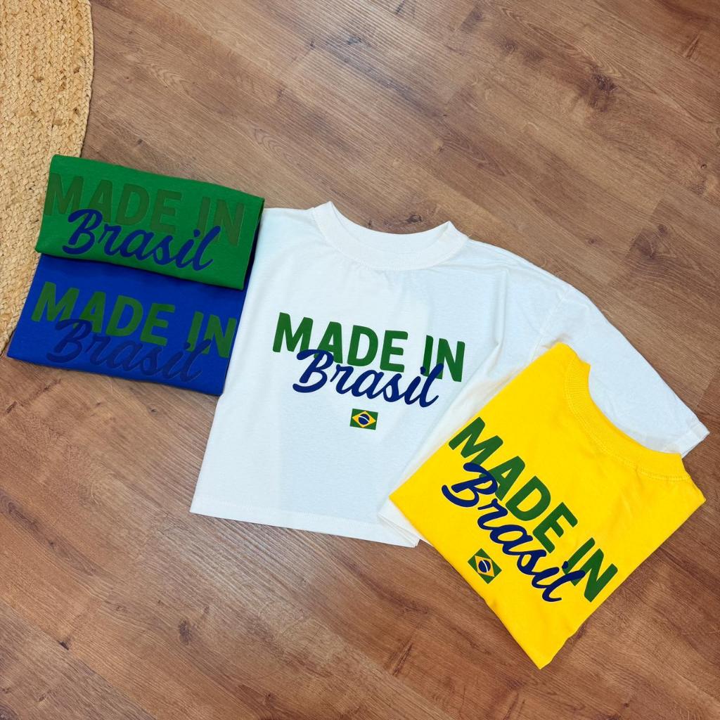 Blusa Cropped Oversized Brasil – Edição Especial Copa do Mundo - Vários Modelos e Cores Disponíveis