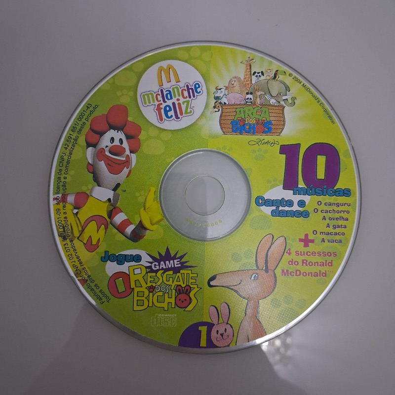cd jogo o Resgaste dos Bichos - Pc McDonalds