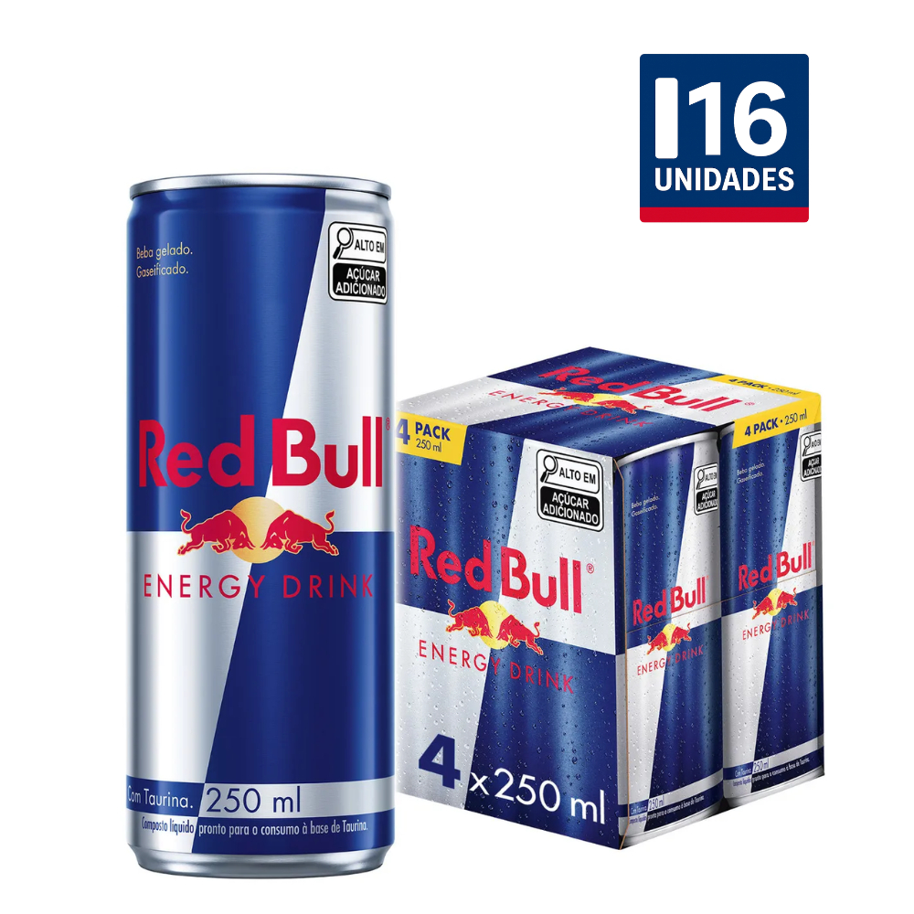 Imagem Energético Red Bull Lata 250ml - 16 Unid.