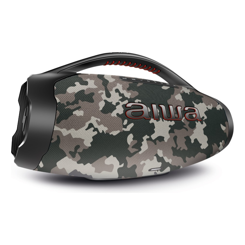 AIWA Boombox Plus Caixa de Som Bluetooth Militar com Som de Alta Definição 3 Vias, 200W RMS e IP66