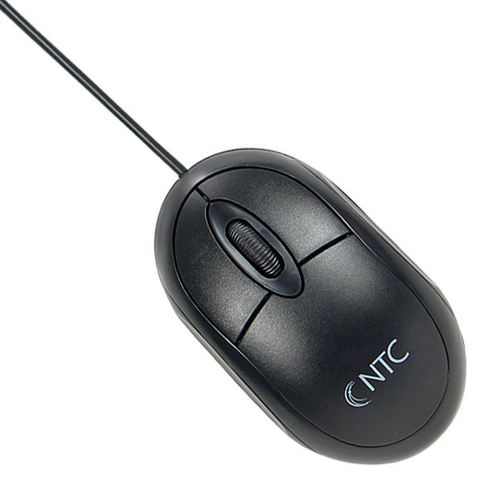 Mouse NTC Office Ambidestro 3 Botões C/Fio 1000DPI Preto
