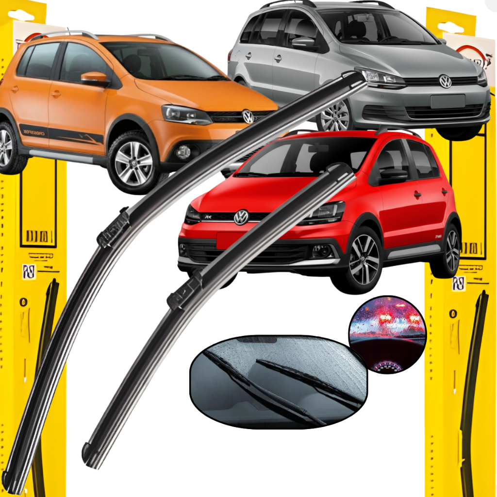 Kit Limpadores Parabrisa Original Dyna Fox Crossfox Spacefox 2012 2013 2014 2015 2016 2017 2018 2019 em Oferta na Shopee