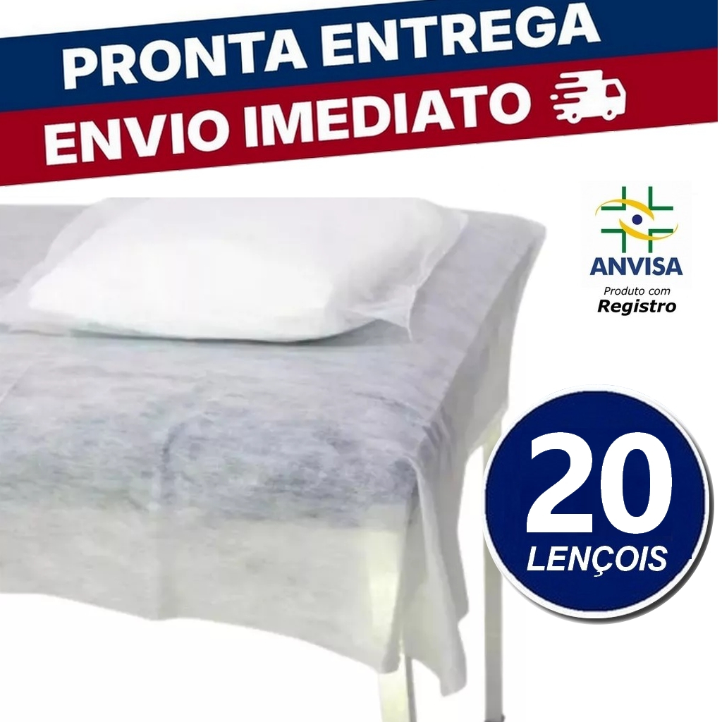 Lençol Descartável Branco TNT 2,00x0,90 maca ANVISA em Oferta na Shopee