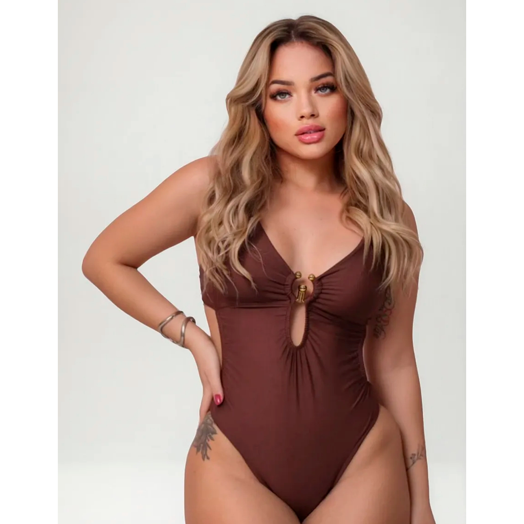 Maiô Argola Feminino Costas Nua Afina cintura Estilo Novidade Moda 2026 Elegante Promoção em Oferta na Shopee