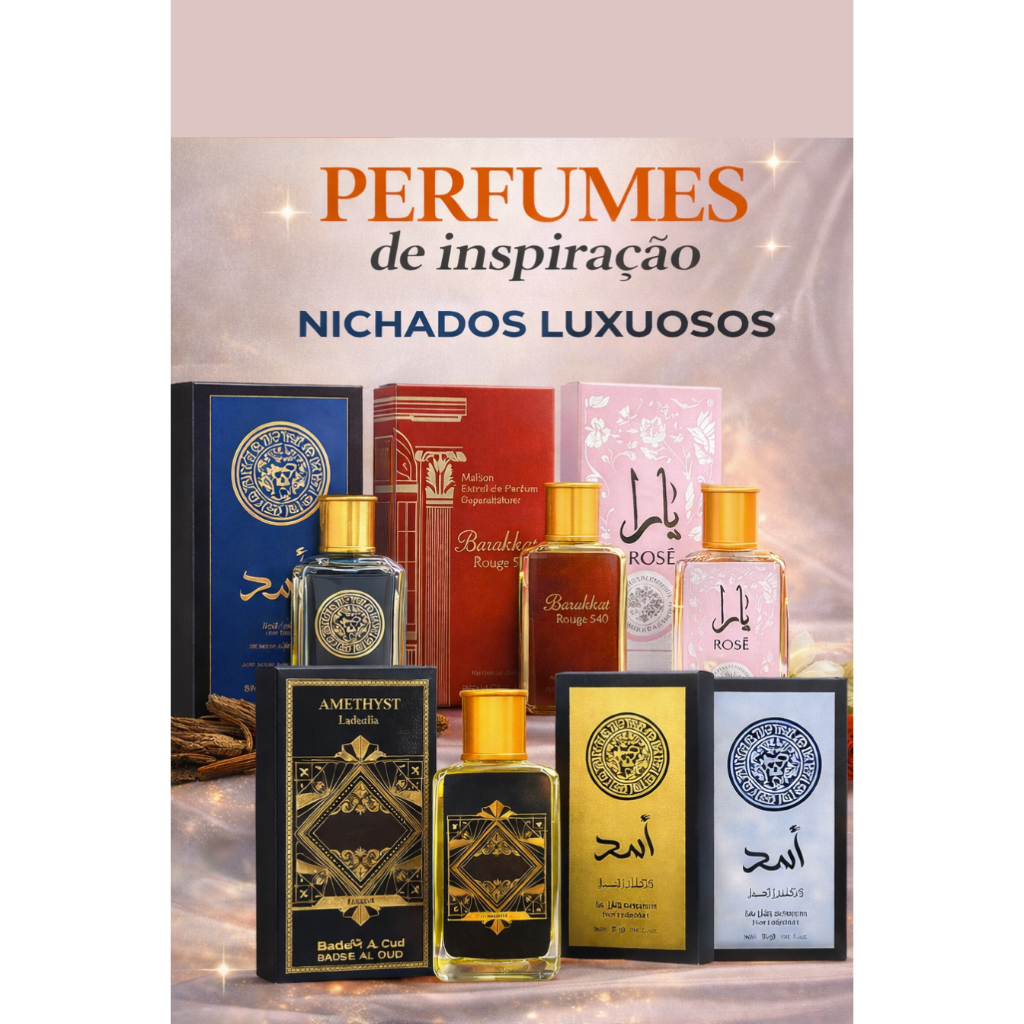 Kit 6 Perfume Arabe Masculino e Feminino 100ml Amadeirado Fragrância Duradoura