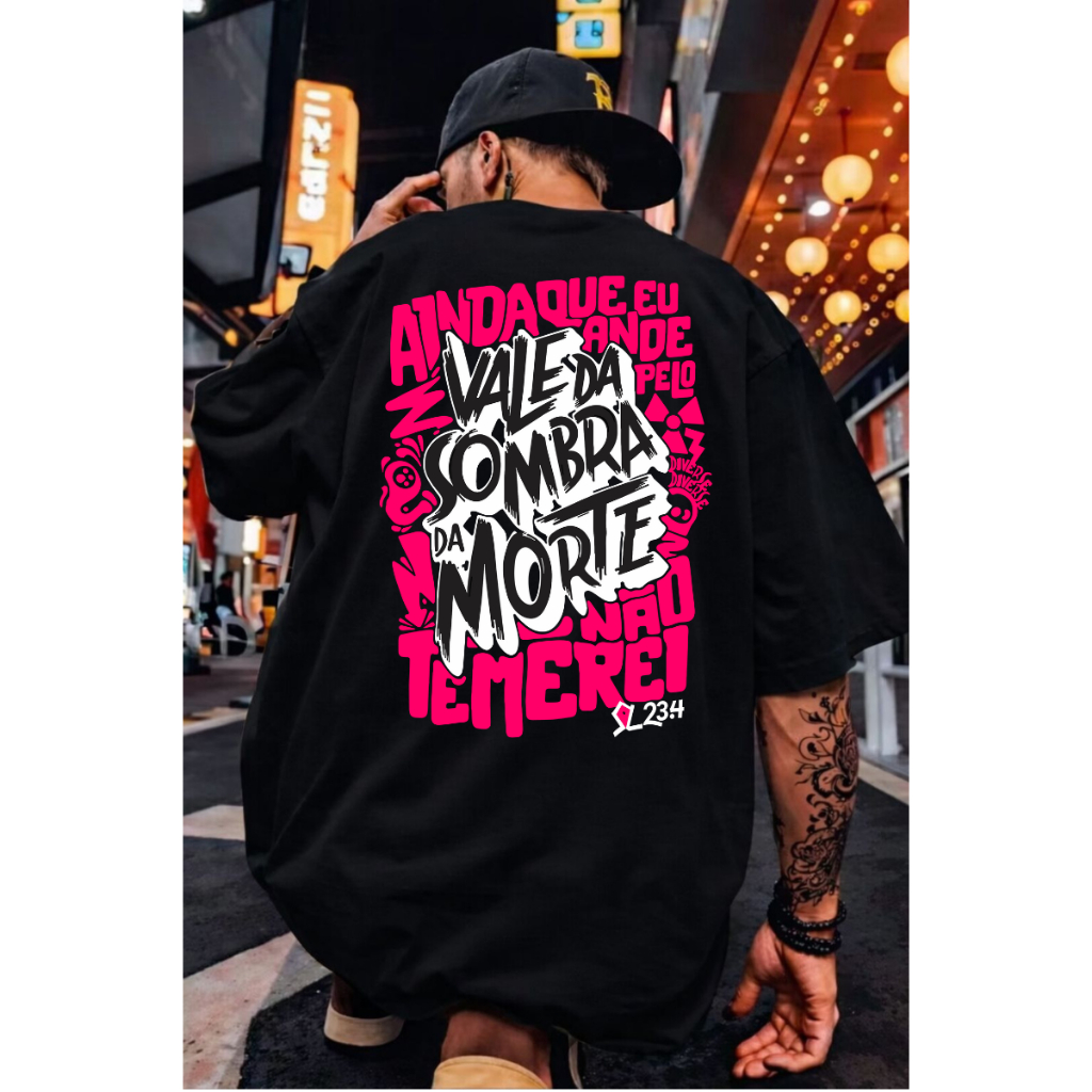 Camiseta Masculino Feminina Oversized Streetwear Algodão Camisa Religiosa Cristã Gospel Blusa