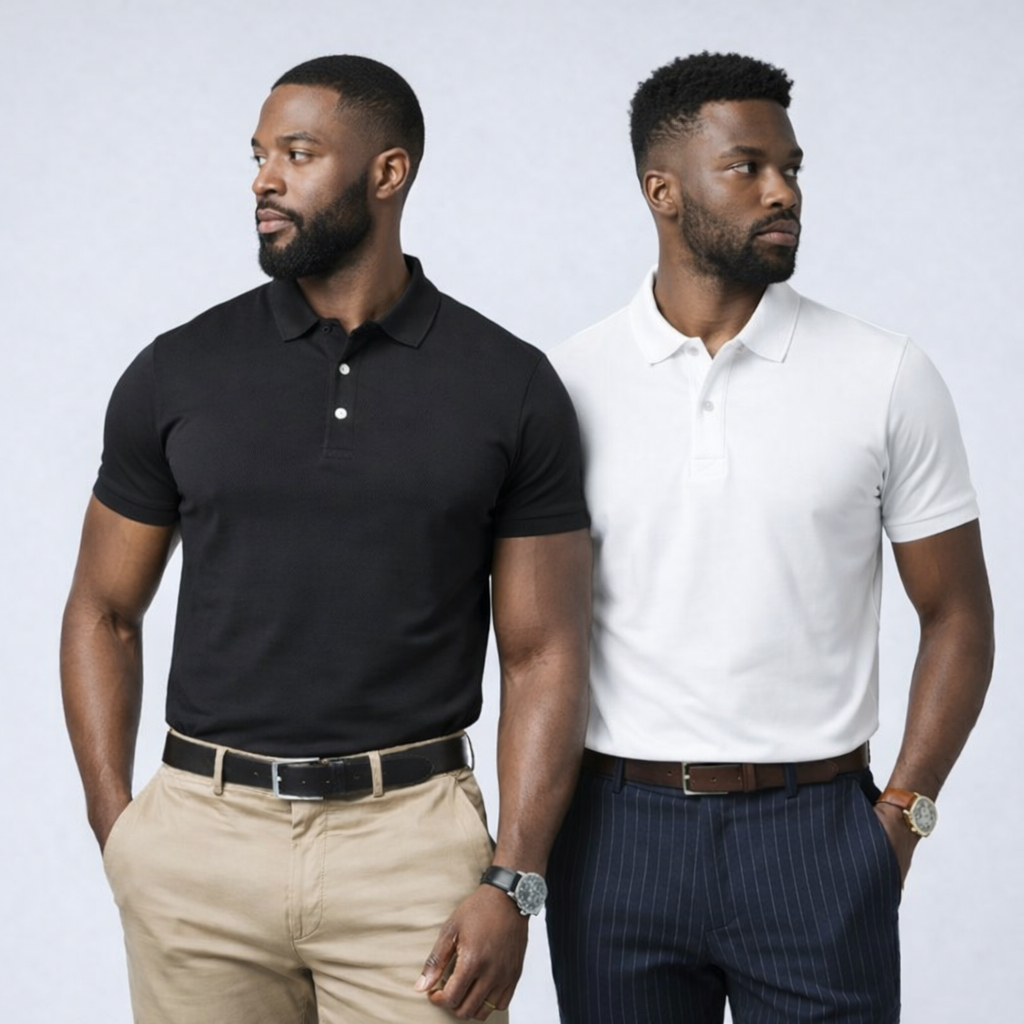 Kit 2 Camisas Polo Premium com Botões em Acabamento Refinado