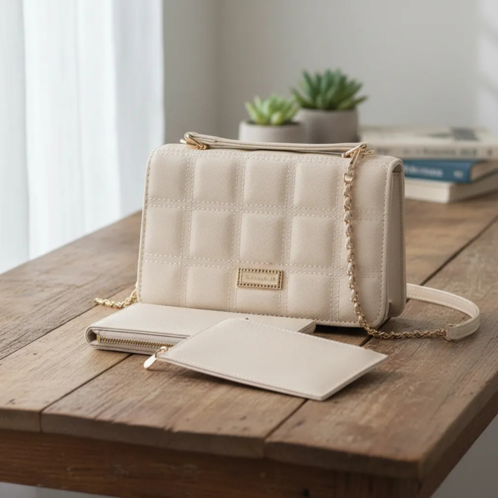 Kit Bolsa Elegante Carteira transversal Ombro Feminina Casual Carteira Alça Regulável Luxo 2026