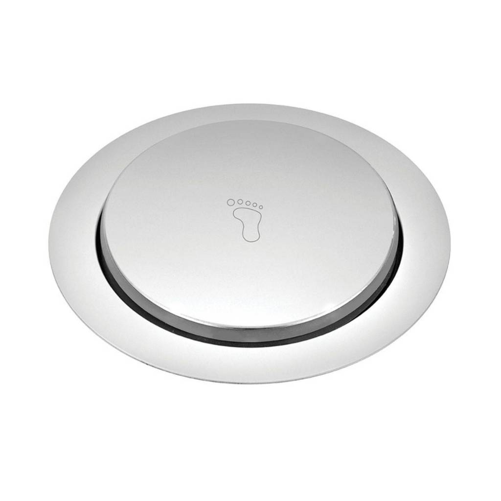 Ralo Inteligente Click Redondo Prata 10x10 15x15 Cm Inox Banheiro Lavabo Veda Cheiro