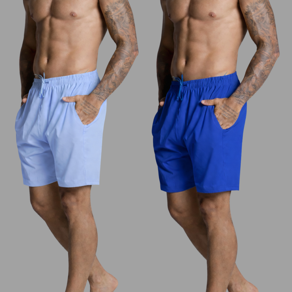 Shorts Tactel Com Elastano E Cadarço Basico Confortavel Eficiente Em Esporte Ou Piscina/Praia