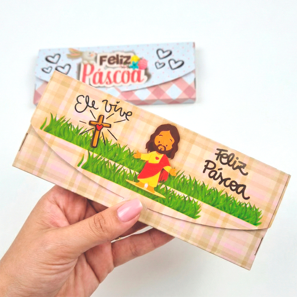 Caixas para barra/tablete de chocolate de mercado embalagem para lembrancinhas Especial Páscoa