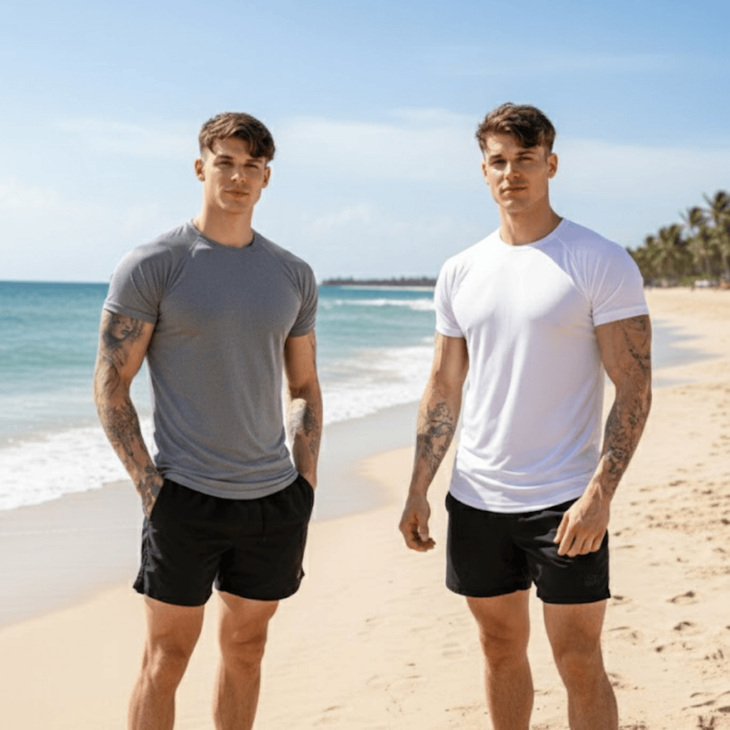 Kit 2 Camisetas Masculinas Dry Fit Esportivas Respiráveis Para Lazer Academia Treino e Dia a Dia