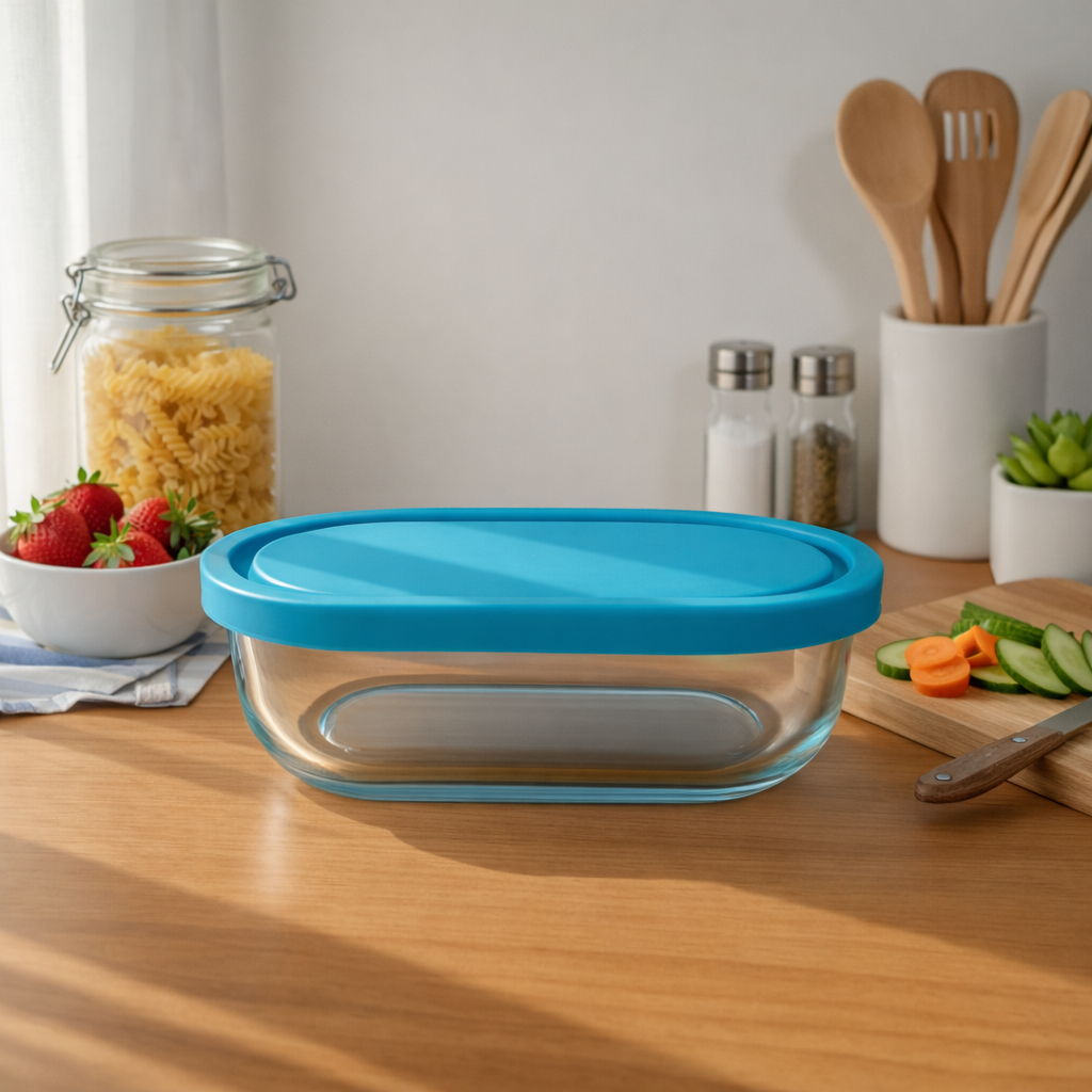 Tigela de Vidro com Tampa | Oval 400ml ou Redonda 800ml | Saladeira, Pote Hermético, Petisqueira em Oferta na Shopee