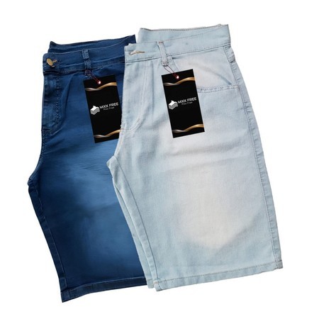 Kit Bermudas Jeans Masculinas Alta Qualidade com Elastano Lycra Modelagem Confort
