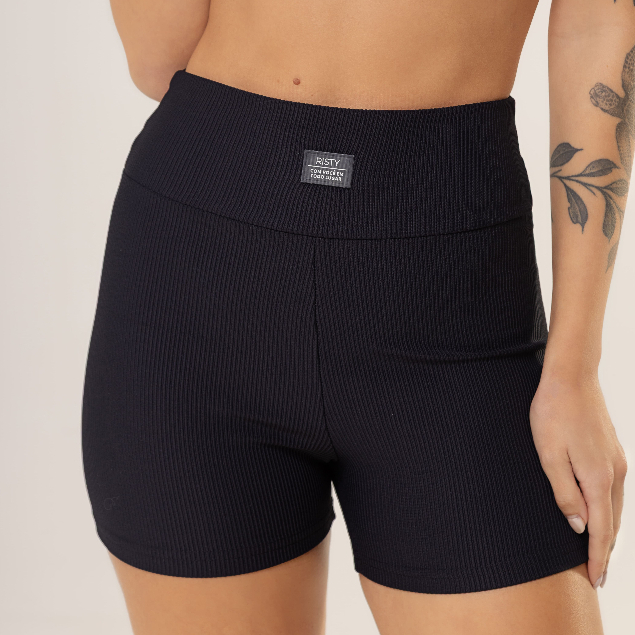 Shorts Feminino Fitness Academia Poliamida Zero Transparência Empina Bumbum Cós Alto Eloa