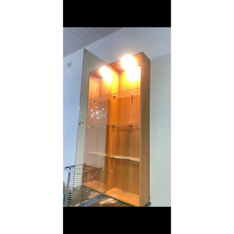 cristaleira 1mt alturax35cmx16cm Suspenso