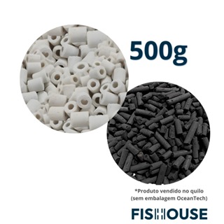 Mídia biológica - Mídia Cerâmica 250g + 250g Carvão Ativado Peletizado em Oferta na Shopee