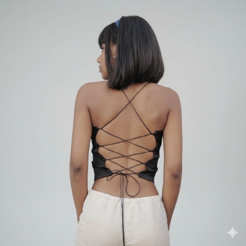 Top Cropped Faixa alça feminino Tomara que Caia com Amarração nas Costas – Festa, Sexy e Ajustável em Oferta na Shopee