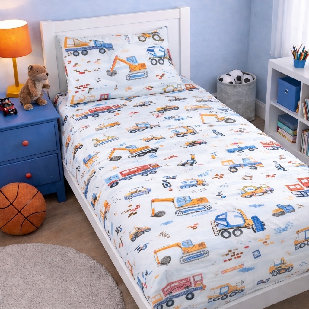 Jogo de Lençol Solteiro 2 Peças Infantil- Lençol com Elástico e Fronha Estampada Menina Menino Microfibra 150 Fios