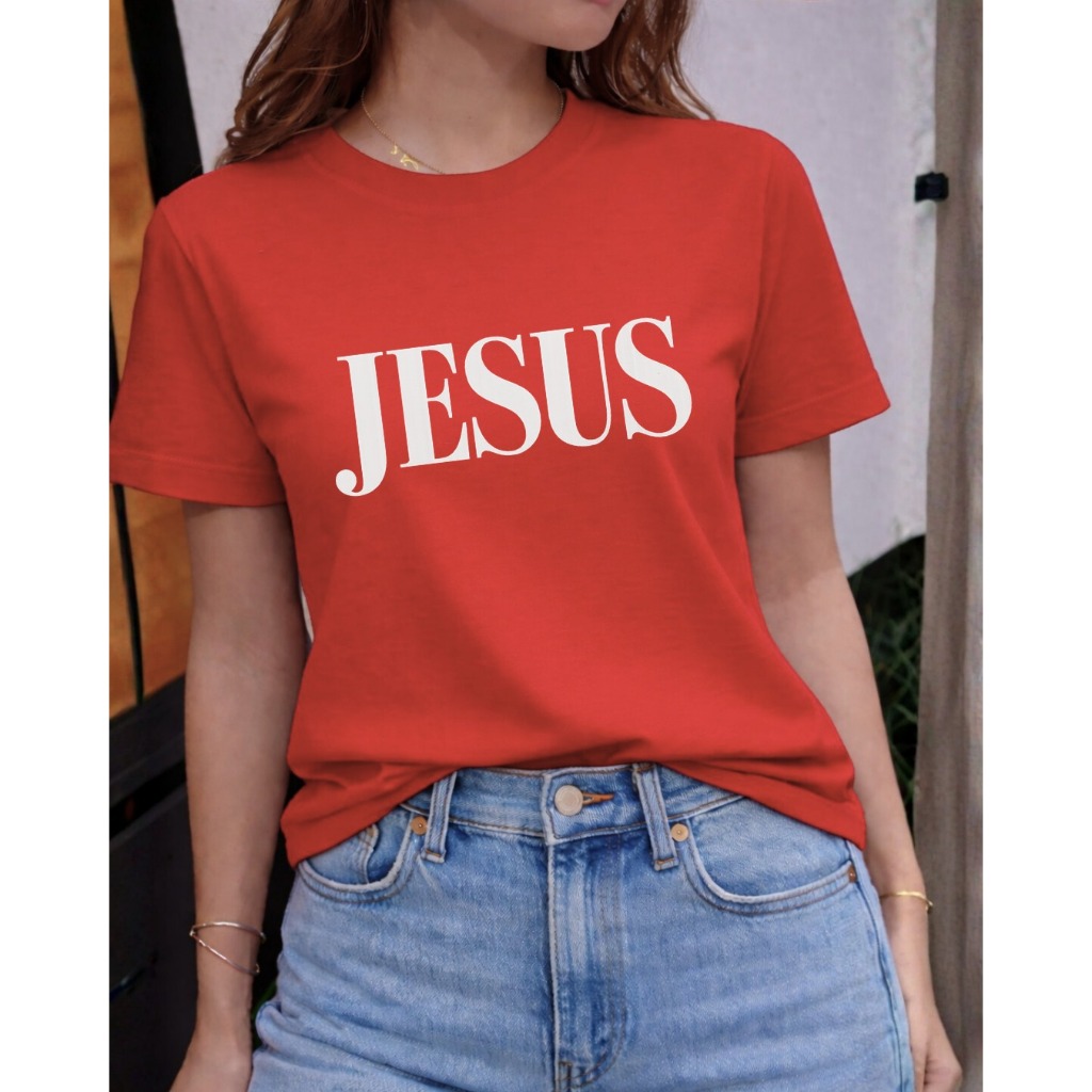Camiseta Camisa Feminina Algodão Estampa Jesus Evangélica Confortável Estilo Moda Cristã Diversas Ocasiões Várias Cores
