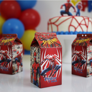 Kit Caixinha Milk Homem Aranha Personalizada com Nome | Lembrancinha Festa Infantil em Oferta na Shopee
