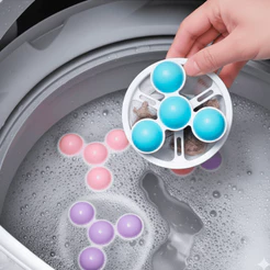 Filtro Coletor de Pelos Fiapos Flutuante Para Máquina de Lavar Roupa Reutilizável