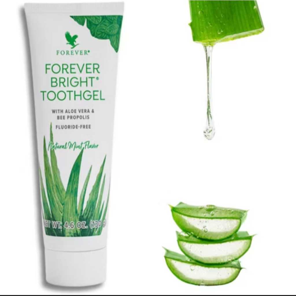 Forever Bright Toothgel - Gel Dental com Aloe Vera e Própolis, Natural Sem Flúor, 130g
