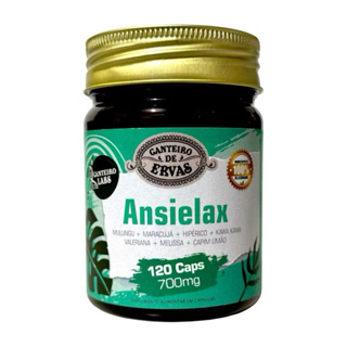 Ansielax Composto Natural 120 Cáps 700 mg Canteiro de Ervas. em Oferta na Shopee