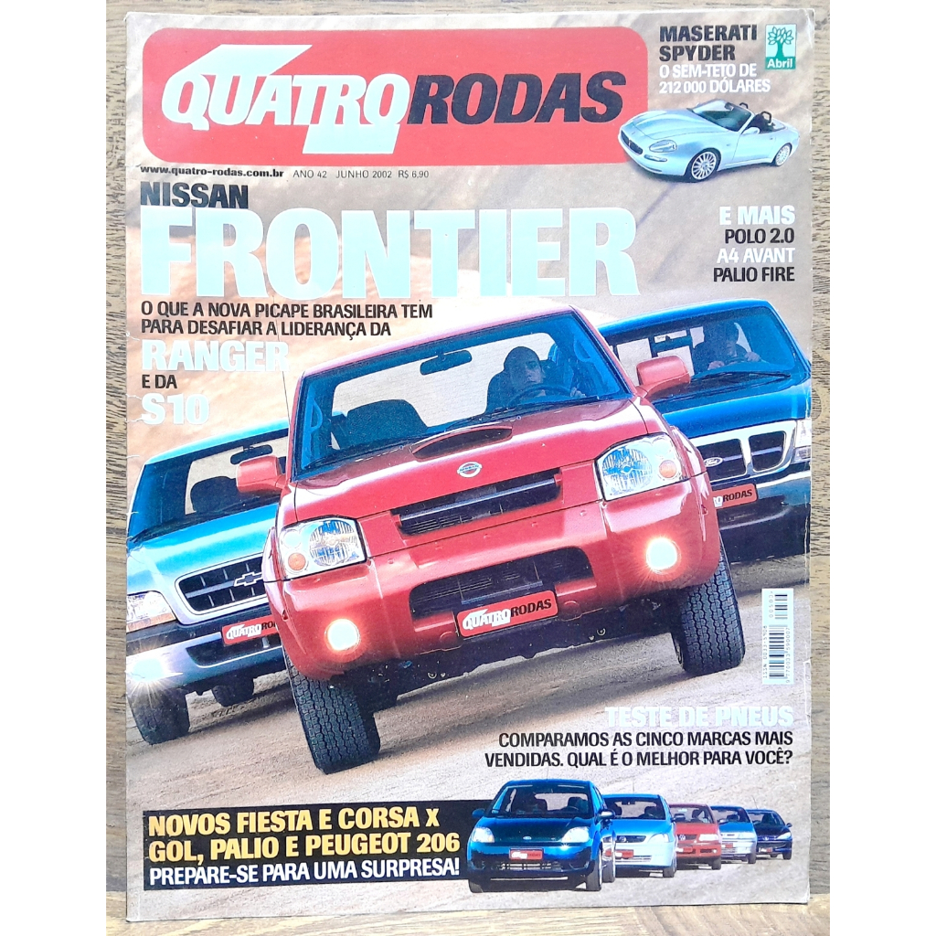Revista Quatro Rodas 503 Frontier Ranger S10 Maserati Pneus Stock Car