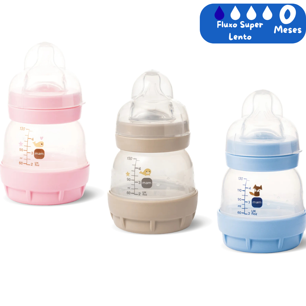 Mamadeira 130ml Anticólica Mam 0m Nova Coleção