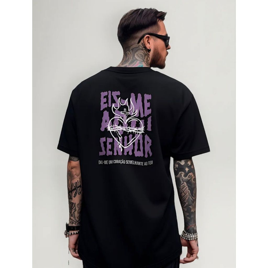 Camiseta Básica Estampada Jesus Streetwear Masculina Algodão Premium