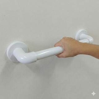 Barra de Apoio antiqueda para banheiro Inox/Abs 30 a 80cm escada corrimão acessibilidade suporte idoso alça PCD em Oferta na Shopee